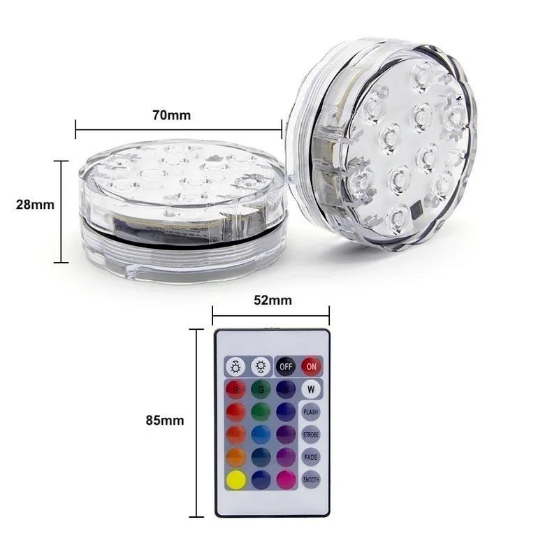 LED Swimming Pool Light for Outdoor Lighting IP68 Waterproof Underwater Hot Tub Spa Inflable Aquarium Removable Pool Accessories - thewrightstore