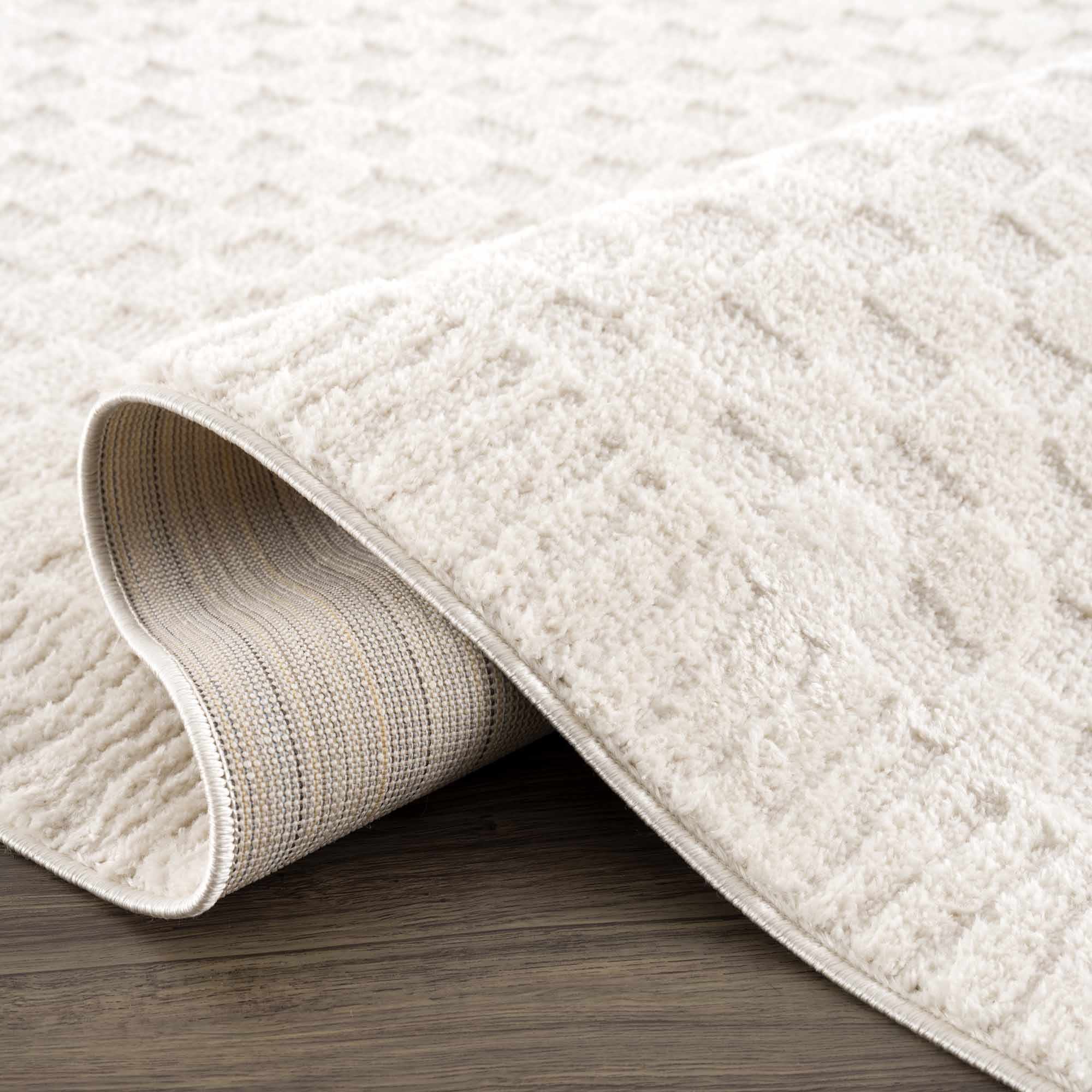 Leryn Ivory Checkered Area Rug - thewrightstore