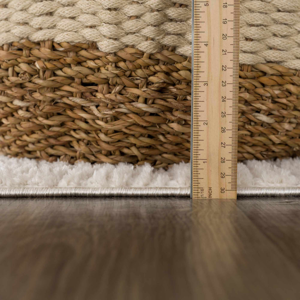 Leryn Ivory Checkered Area Rug - thewrightstore