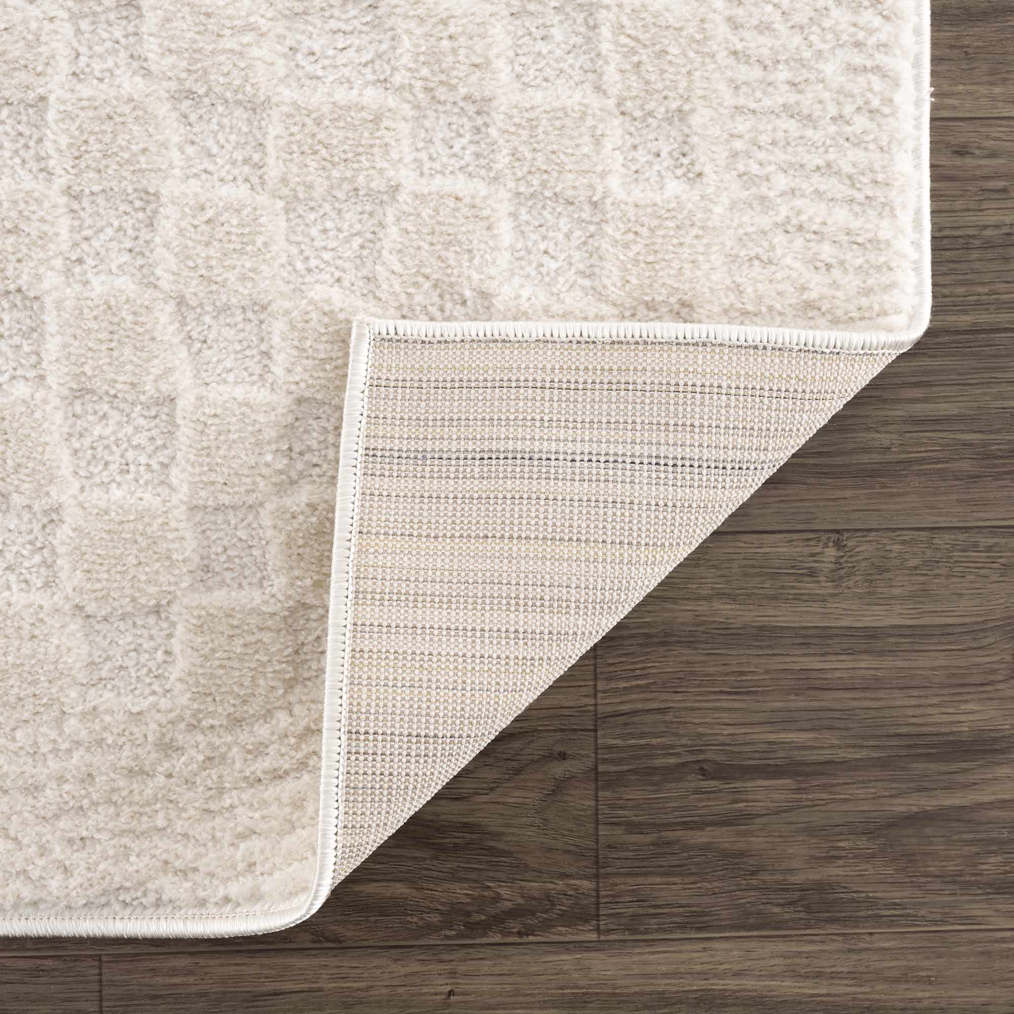 Leryn Ivory Checkered Area Rug - thewrightstore