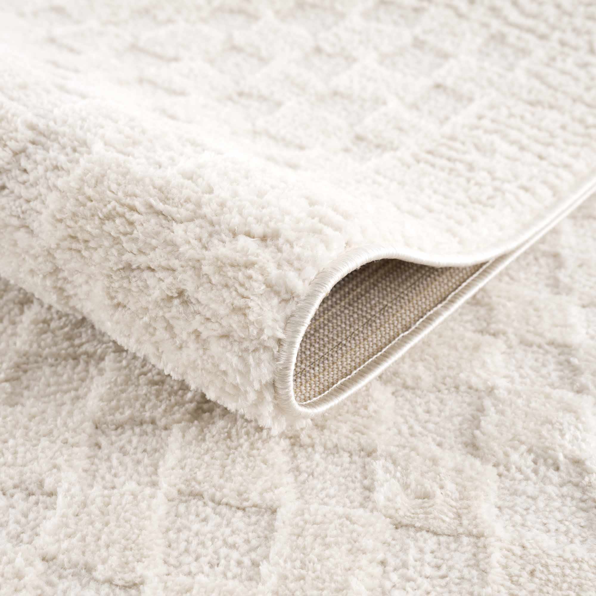 Leryn Ivory Checkered Area Rug - thewrightstore
