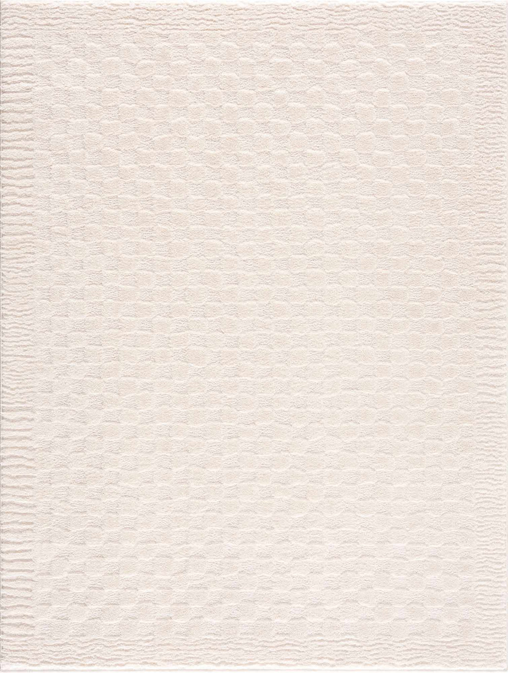 Leryn Ivory Checkered Area Rug - thewrightstore
