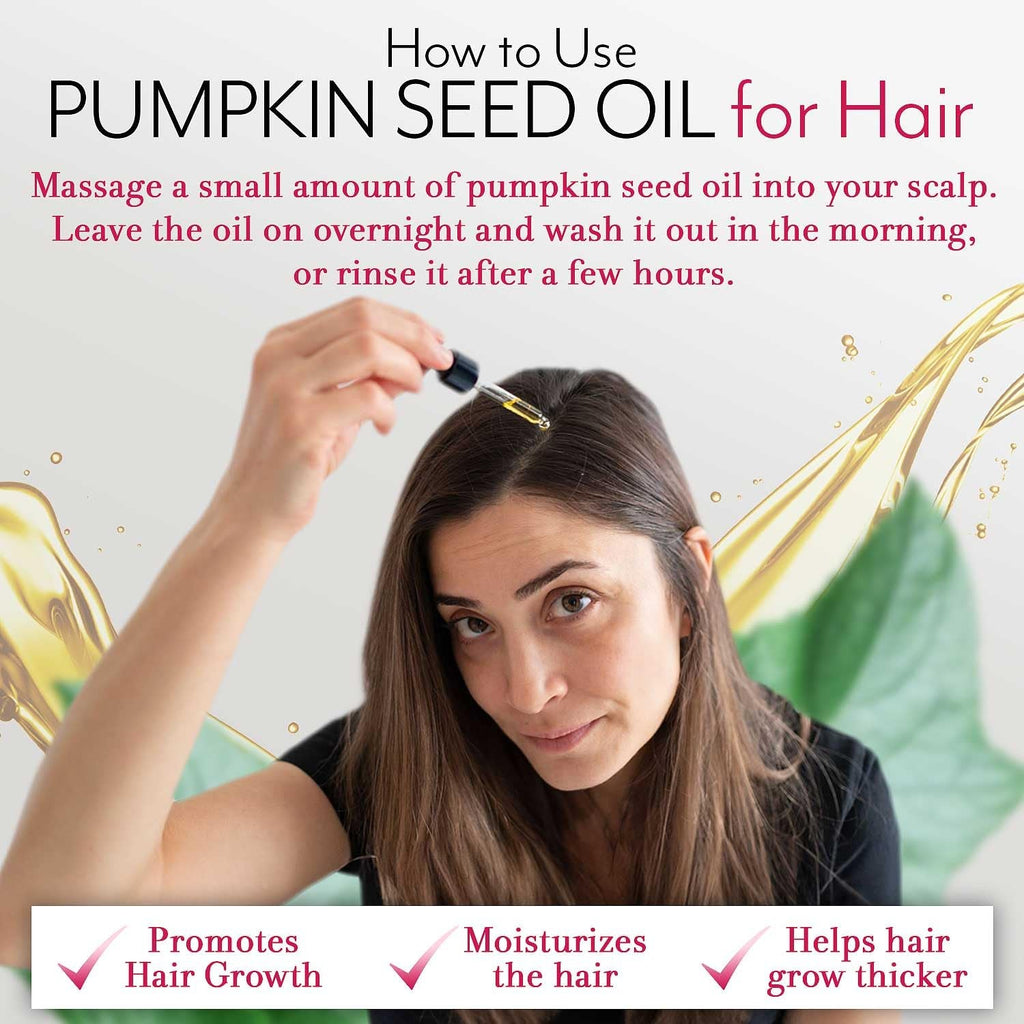 Leven Rose 100% Pure Pumpkin Seed Oil for Hair Growth and Skin Hydration - 2 Oz Natural Moisturizing Extract for Scalp, Skin, and Nails - thewrightstore