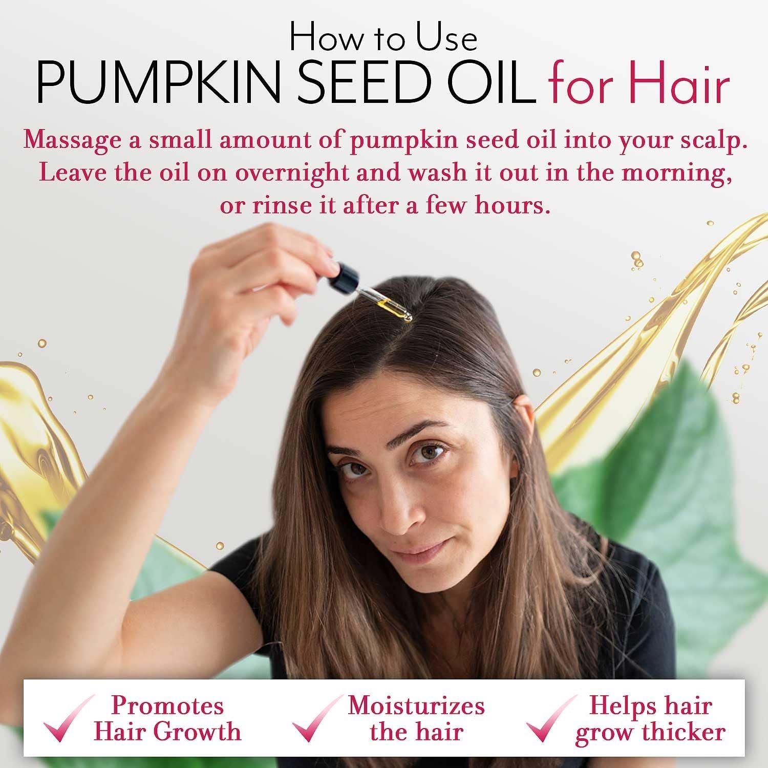 Leven Rose 100% Pure Pumpkin Seed Oil for Hair Growth and Skin Hydration - 2 Oz Natural Moisturizing Extract for Scalp, Skin, and Nails - thewrightstore