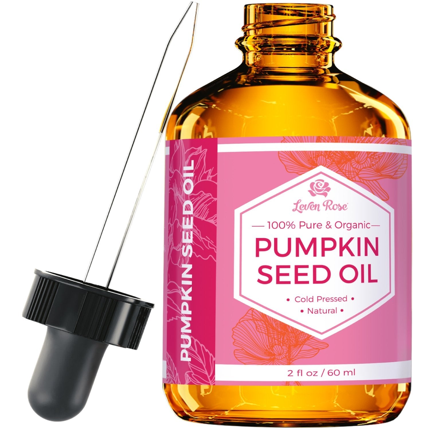 Leven Rose 100% Pure Pumpkin Seed Oil for Hair Growth and Skin Hydration - 2 Oz Natural Moisturizing Extract for Scalp, Skin, and Nails - thewrightstore