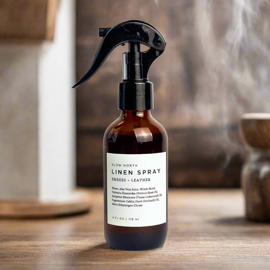 Linen Spray - Embers + Leather - thewrightstore
