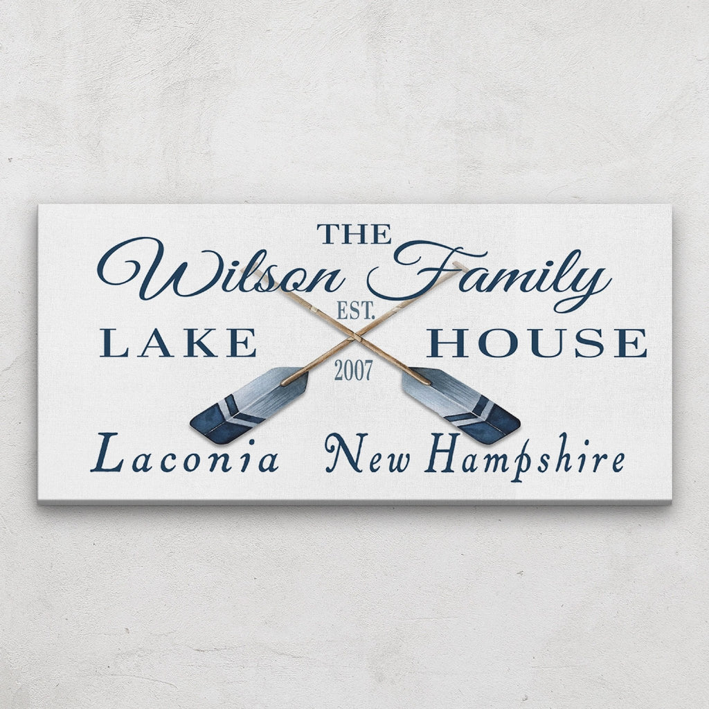 Longitude Latitude Personalized Coordinates Sign, With, Rustic Oars Paddles - thewrightstore