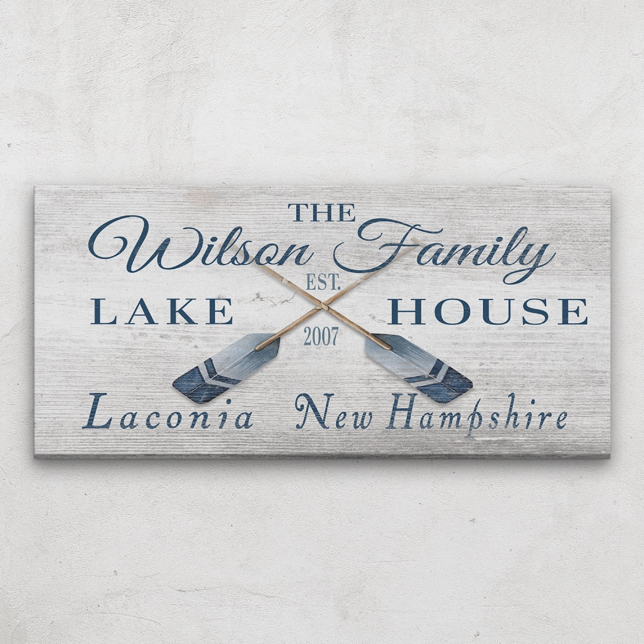 Longitude Latitude Personalized Coordinates Sign, With, Rustic Oars Paddles - thewrightstore