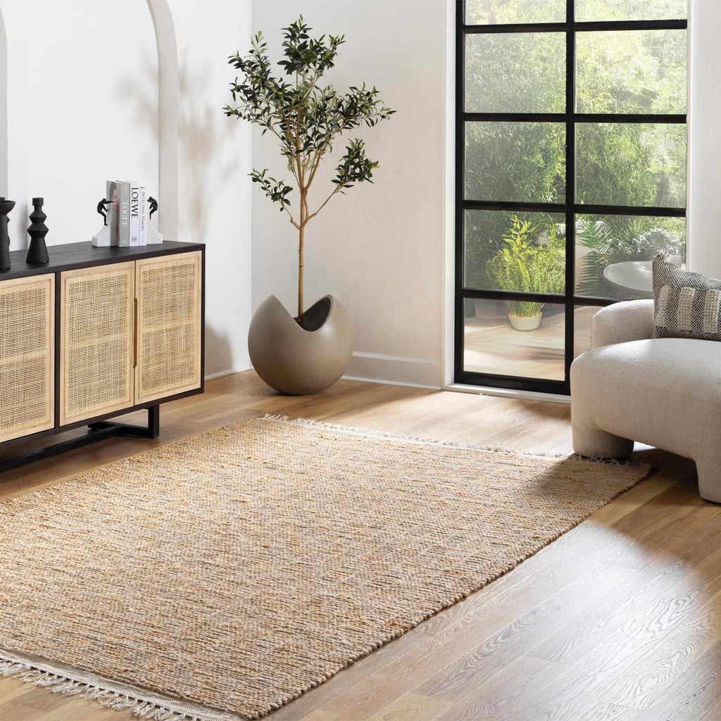Lonut Checkered Jute Area Rug - Clearance - thewrightstore