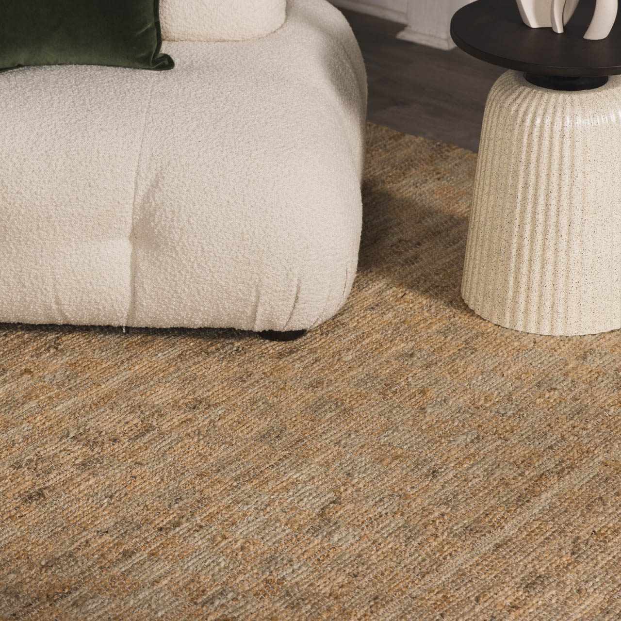 Lonut Checkered Jute Area Rug - Clearance - thewrightstore