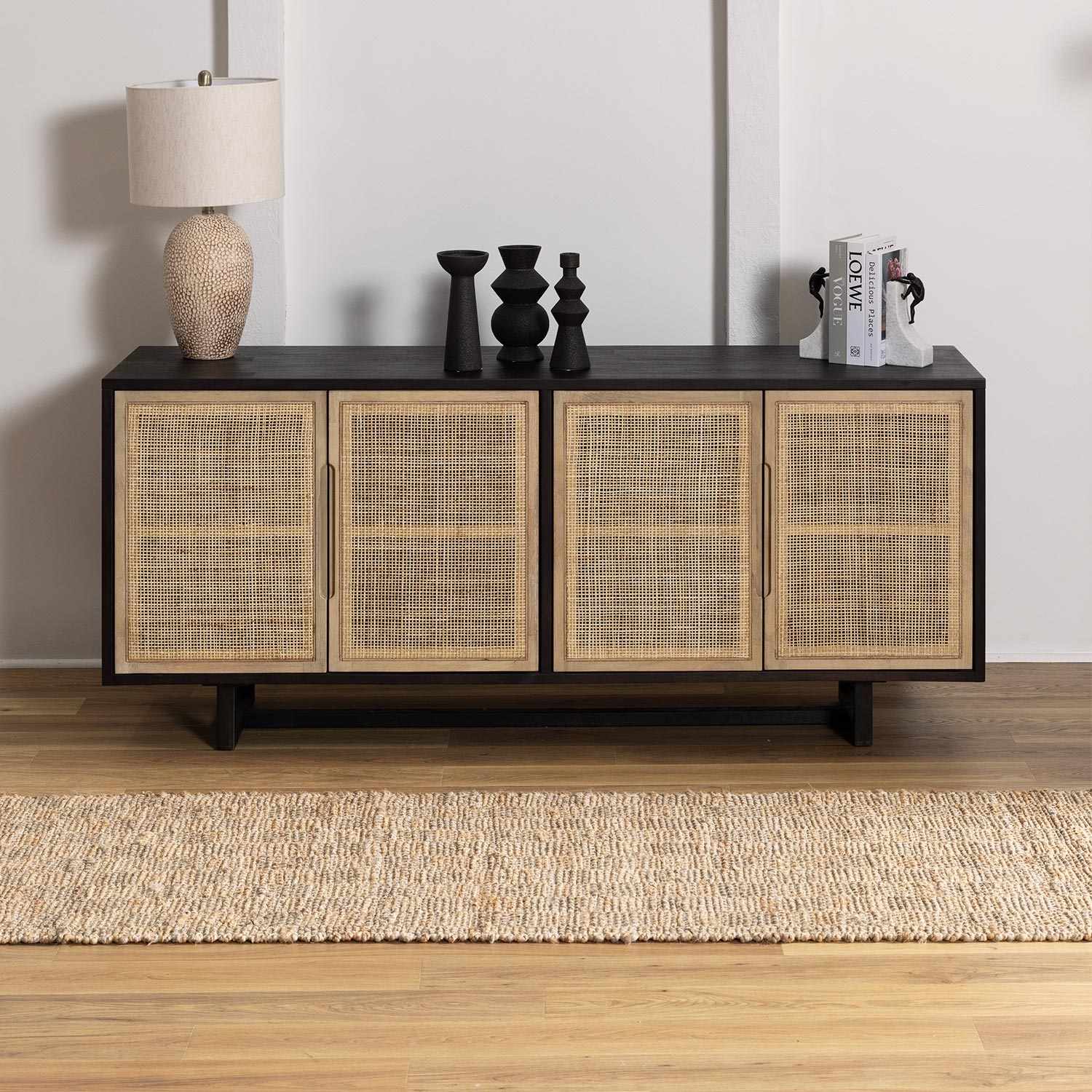 Lonut Checkered Jute Area Rug - Clearance - thewrightstore