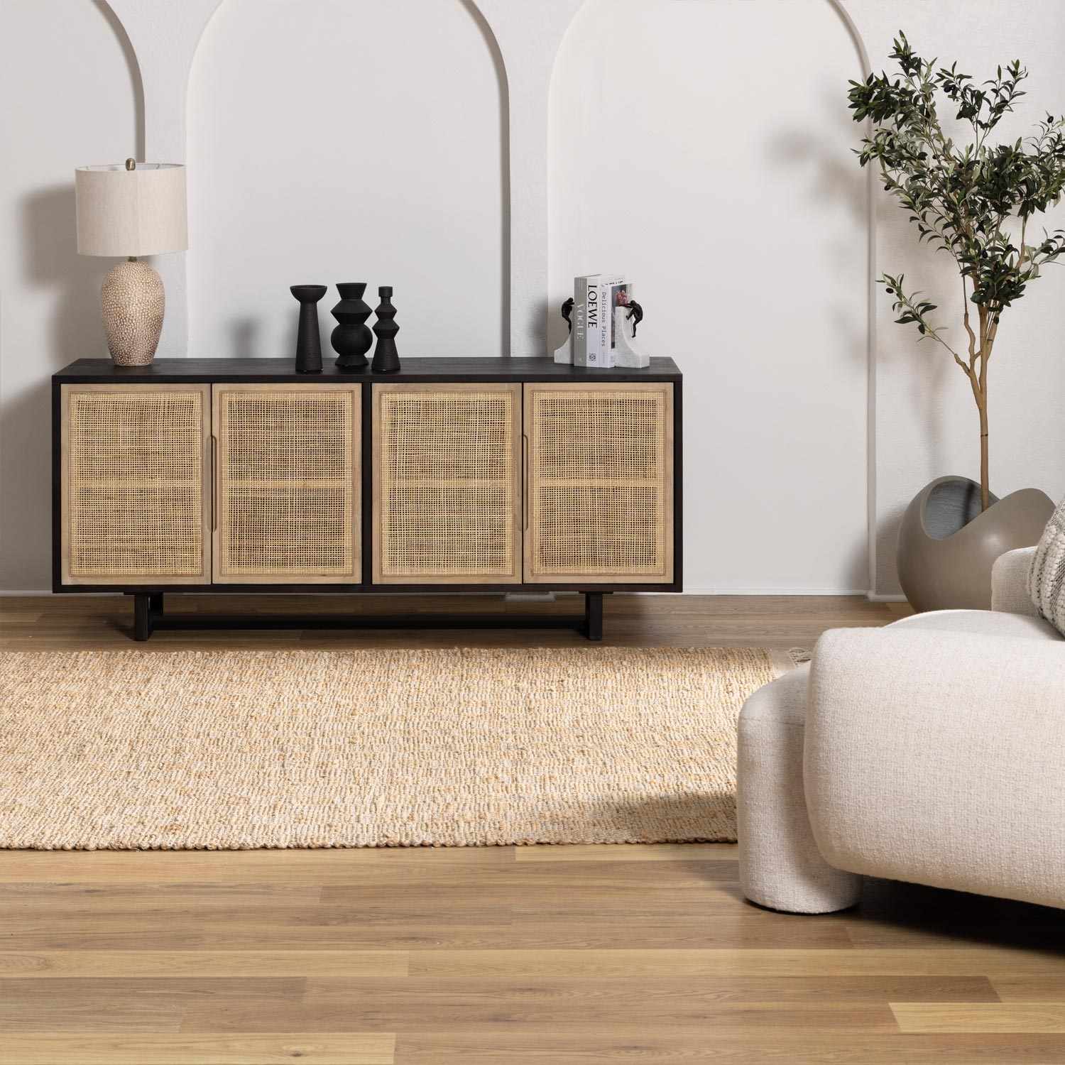Lonut Checkered Jute Area Rug - Clearance - thewrightstore
