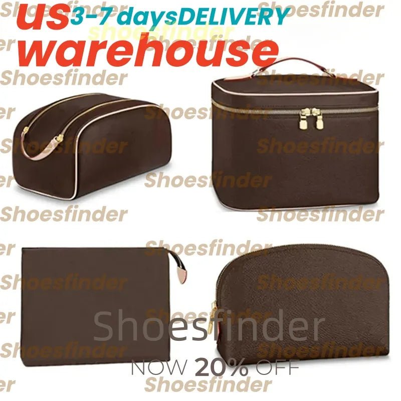 Luxury Designer Cosmetic Bag Case Toiletry Pouch Makeup Bag Cases Women Shoulder Purse Woman Handbag Crossbody Strap Travel Bags Clutch Handbags Purses Wallets - thewrightstore