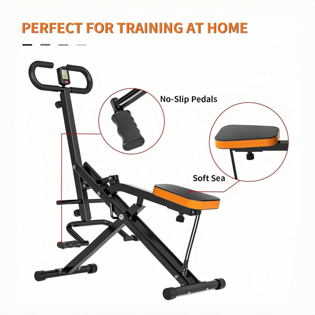 Magnetic Rowing Machine for Home Use, Foldable Design with Silent Resistance for Effective Fat Burning and Muscle Sculpting, Silver - thewrightstore