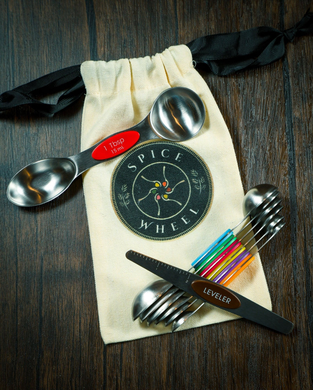 Magnetic Spoons with leveler and Canvas Gift Bag - thewrightstore