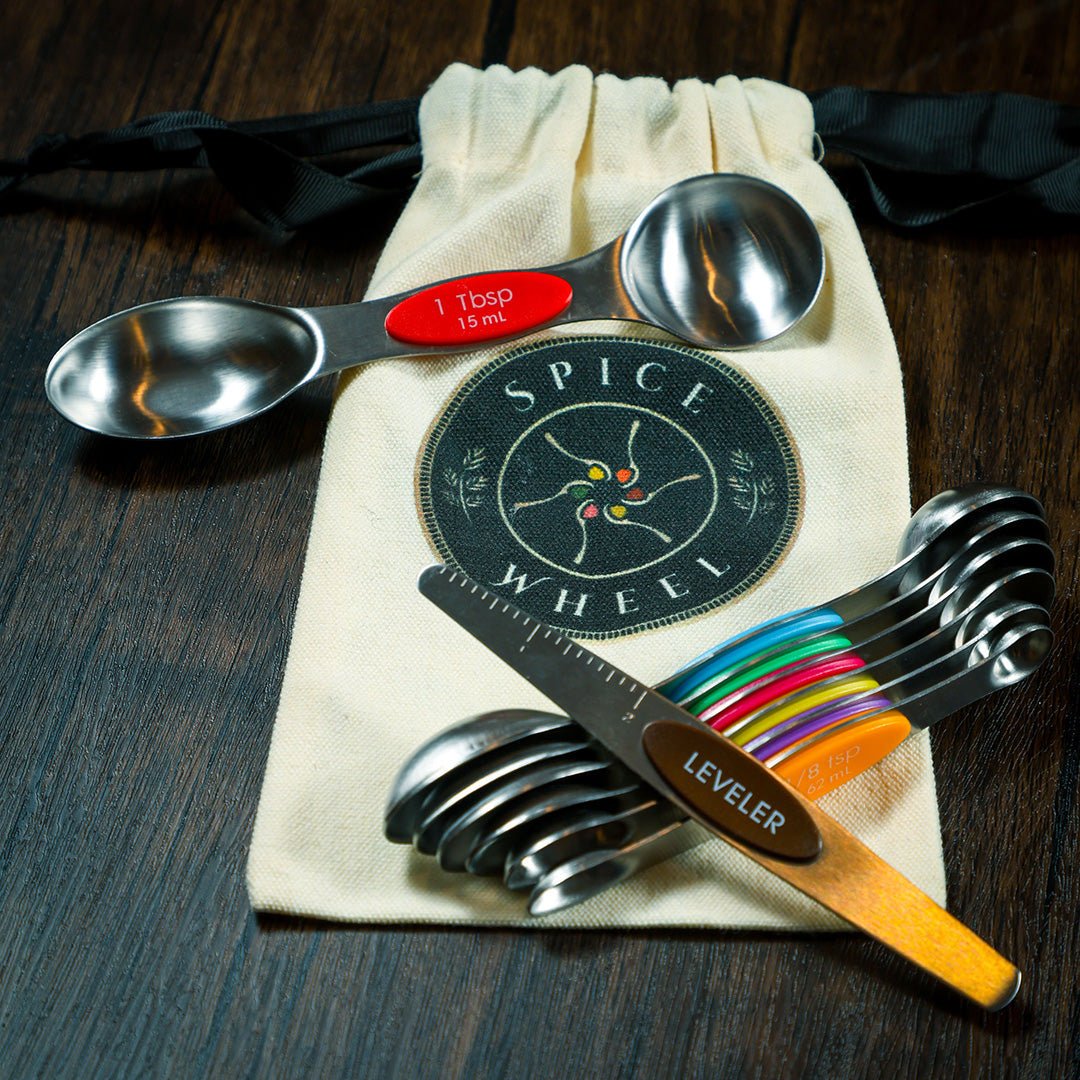 Magnetic Spoons with leveler and Canvas Gift Bag - thewrightstore