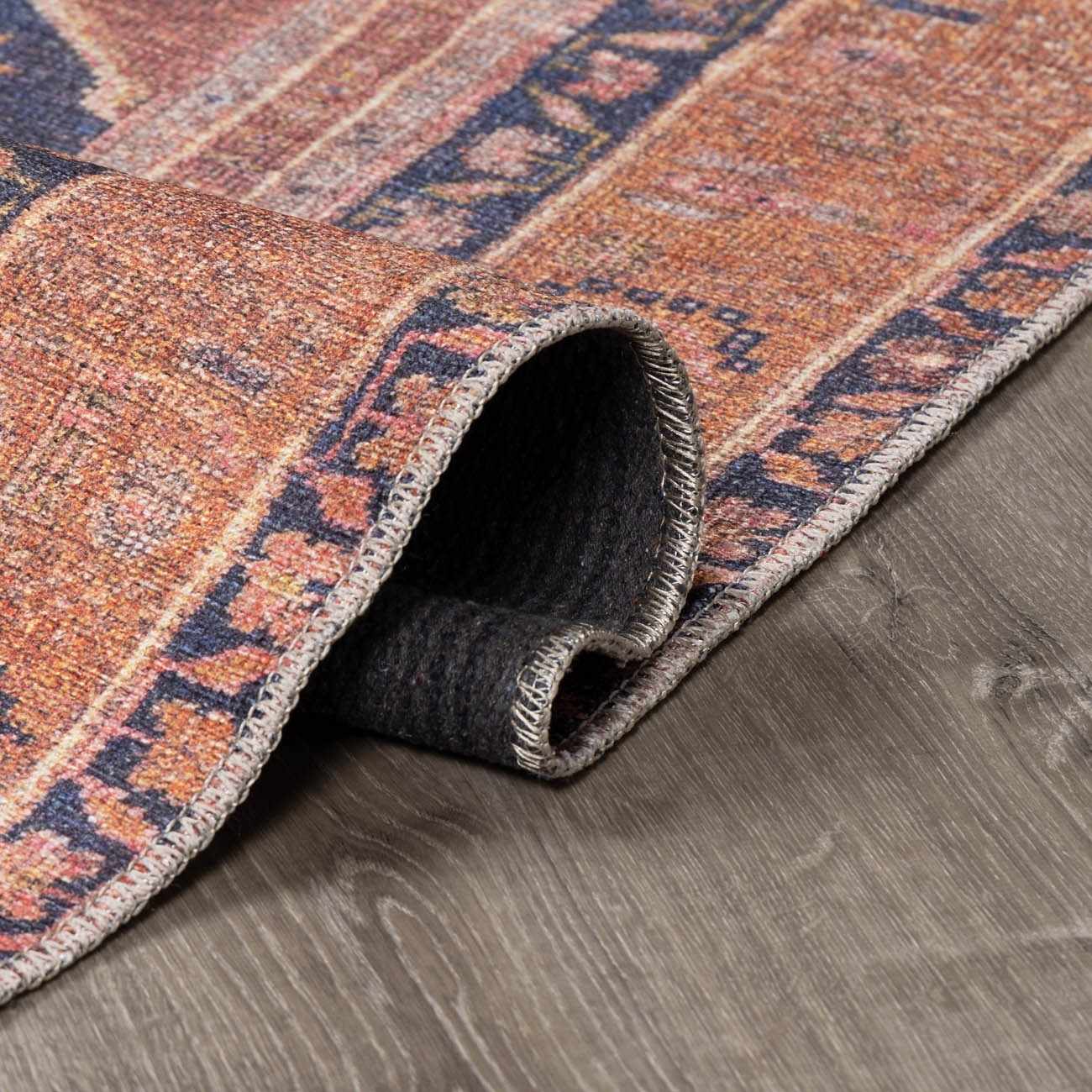 Malamote Vintage Flat Pile Washable Rug - thewrightstore