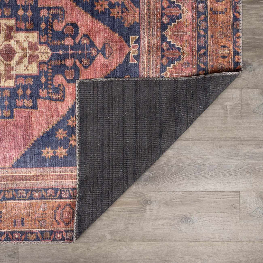 Malamote Vintage Flat Pile Washable Rug - thewrightstore