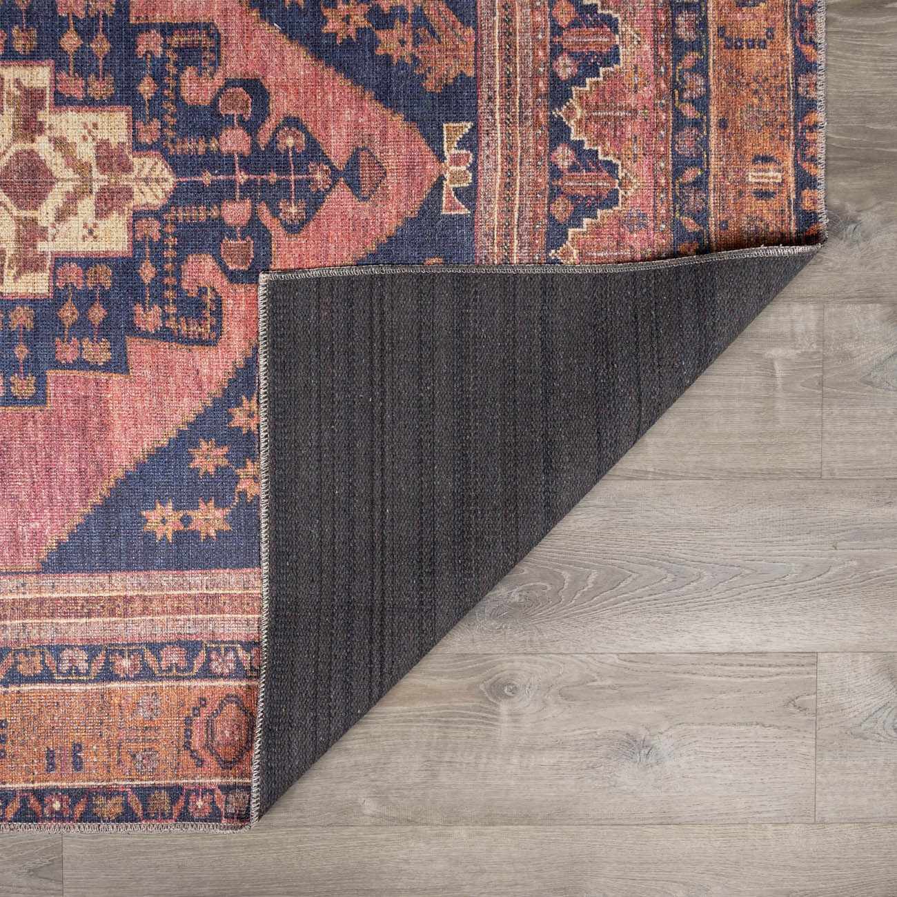 Malamote Vintage Flat Pile Washable Rug - thewrightstore