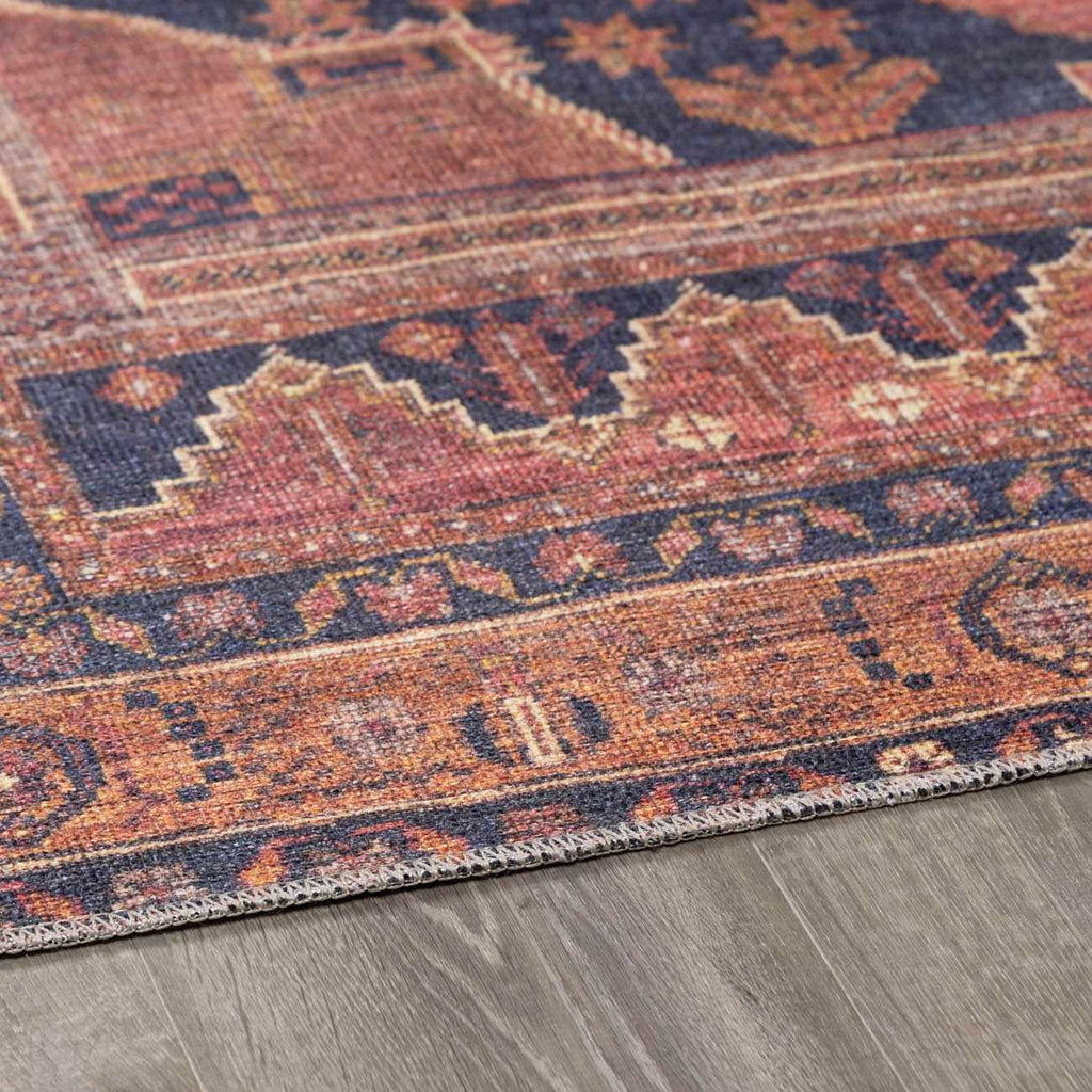 Malamote Vintage Flat Pile Washable Rug - thewrightstore