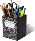 MALLMALL6 Wooden Pencil Holder - Stylish Notebook-Shaped Desk Organizer for Teachers and Students, Ideal for Classroom, Office, Home, and Dorm Use - thewrightstore