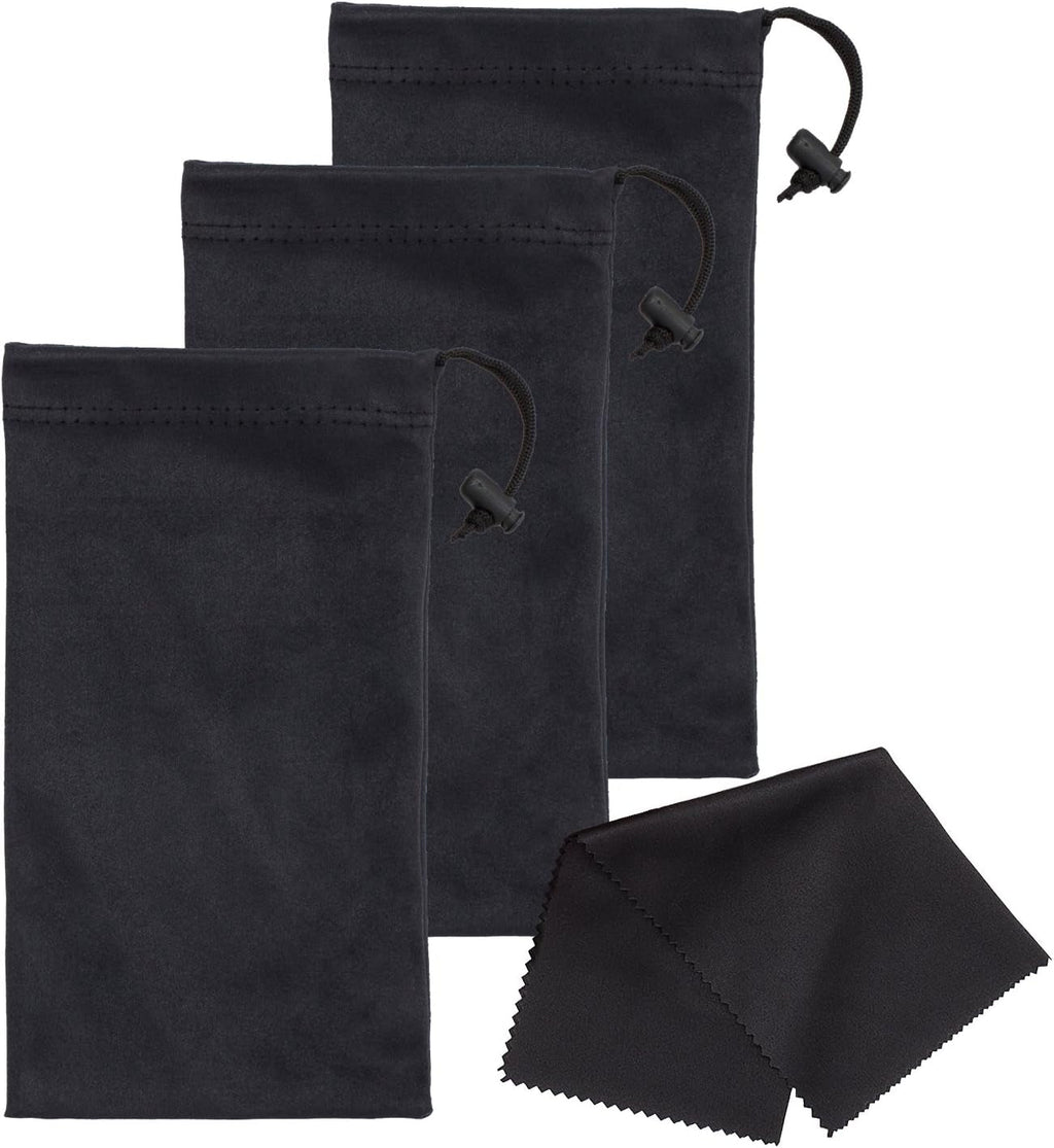 Mamlyn High - Quality Microfiber Sunglasses Pouch with Spring Fastener - thewrightstore