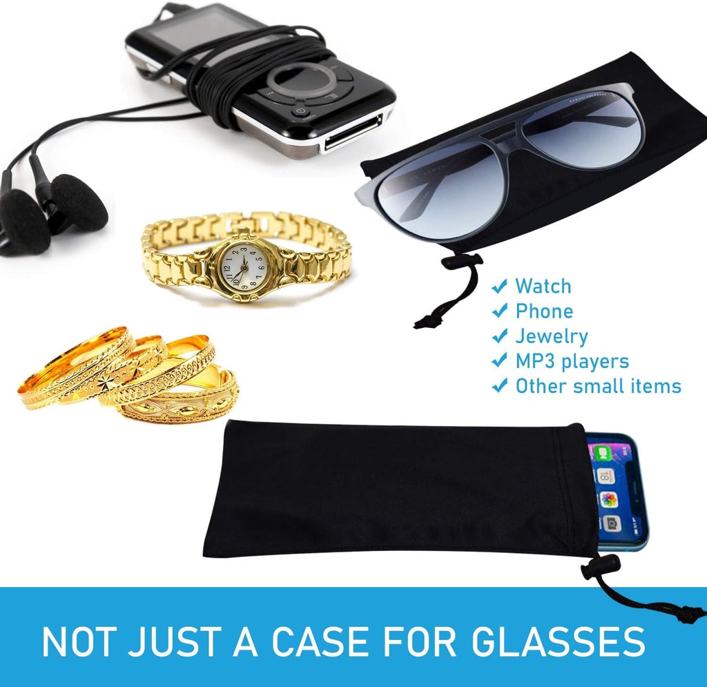 Mamlyn High - Quality Microfiber Sunglasses Pouch with Spring Fastener - thewrightstore