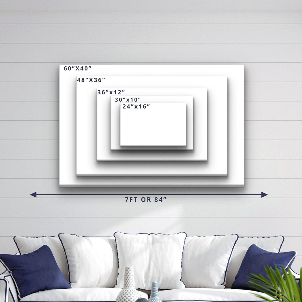 Marthas Vineyard Canvas Print - Nautical Signal Flags & Coordinates - thewrightstore