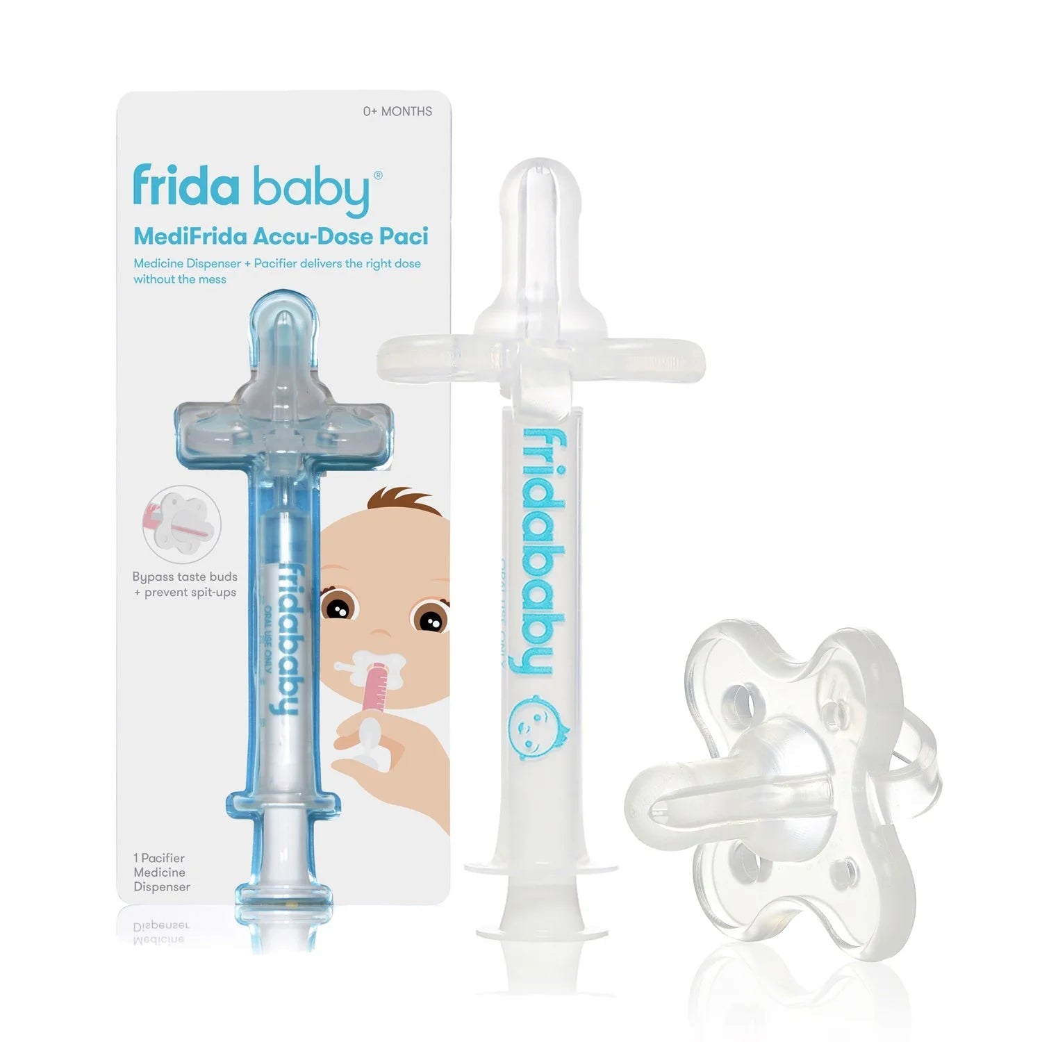Medifrida Accu - Dose Baby Medicine Syringe with Pacifier Tip, Sick Baby Essentials - thewrightstore