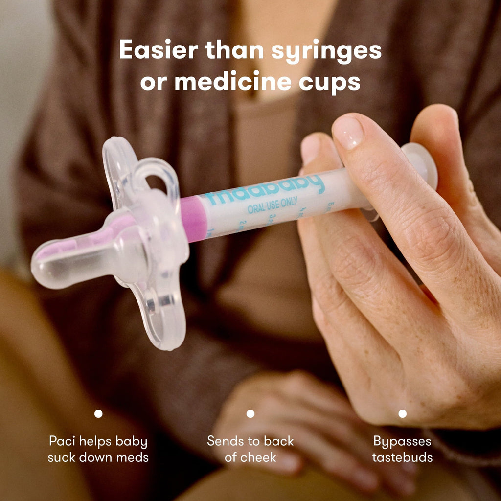 Medifrida Accu - Dose Baby Medicine Syringe with Pacifier Tip, Sick Baby Essentials - thewrightstore