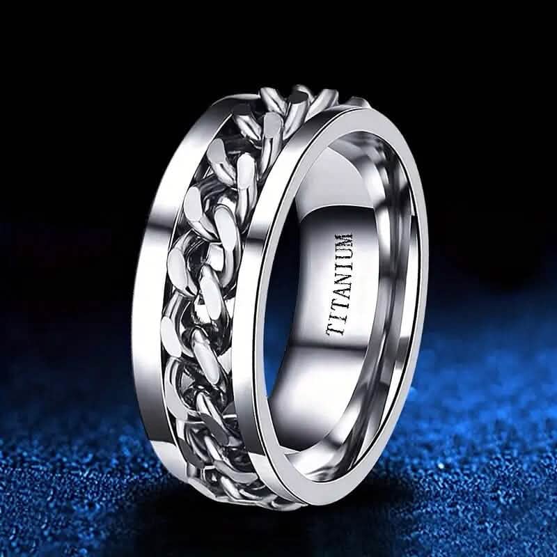 Men's 8mm Titanium Steel Ring - thewrightstore