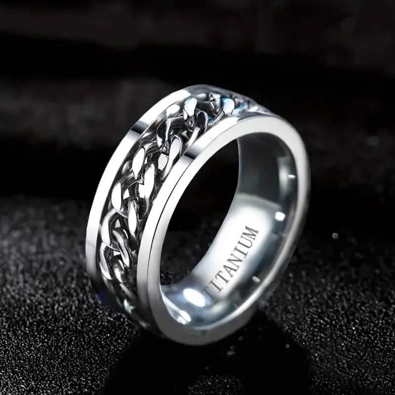 Men's 8mm Titanium Steel Ring - thewrightstore