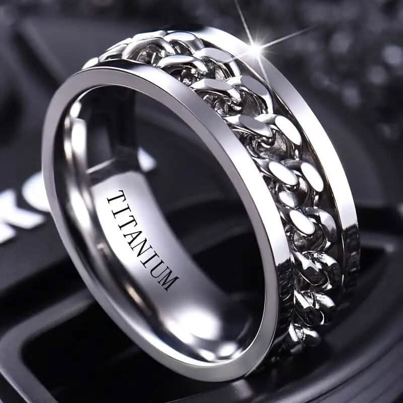 Men's 8mm Titanium Steel Ring - thewrightstore