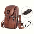 Men’s Genuine Leather Waist Bag Wallet - thewrightstore