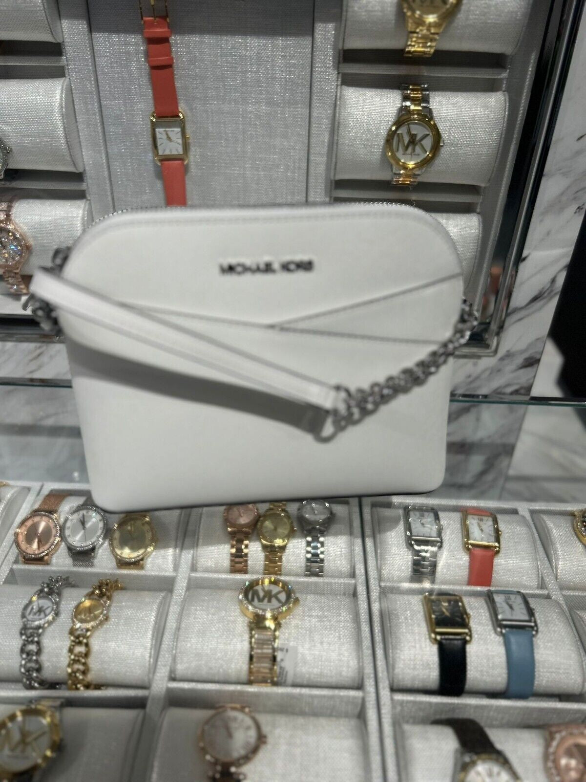 Michael Kors Lady PVC or Leather Crossbody Bag Handbag Messenger Purse Shoulder - thewrightstore
