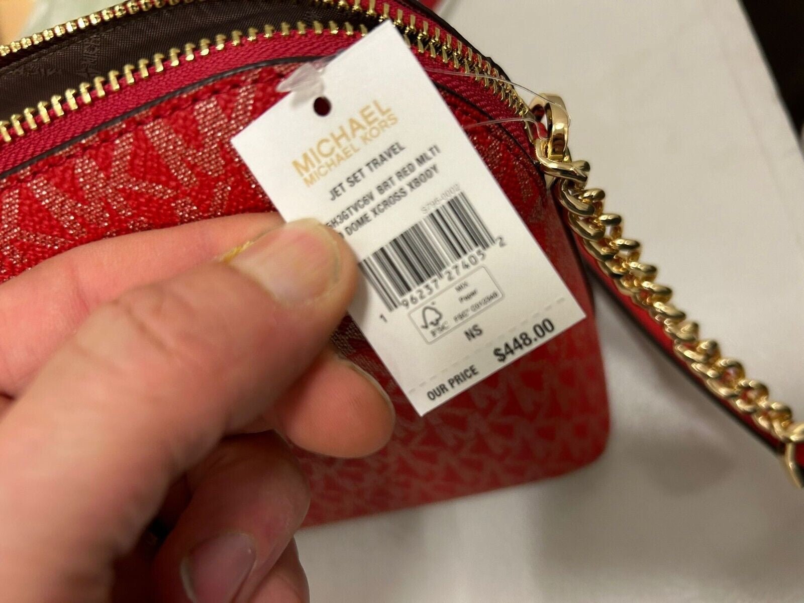Michael Kors Lady PVC or Leather Crossbody Bag Handbag Messenger Purse Shoulder - thewrightstore