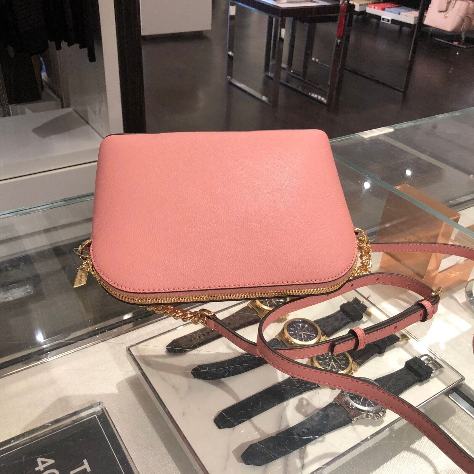 Michael Kors Lady PVC or Leather Crossbody Bag Handbag Messenger Purse Shoulder - thewrightstore