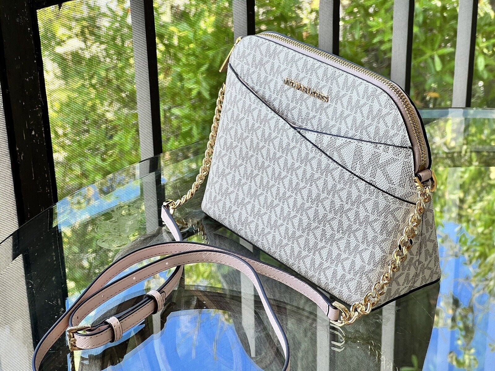 Michael Kors Lady PVC or Leather Crossbody Bag Handbag Messenger Purse Shoulder - thewrightstore