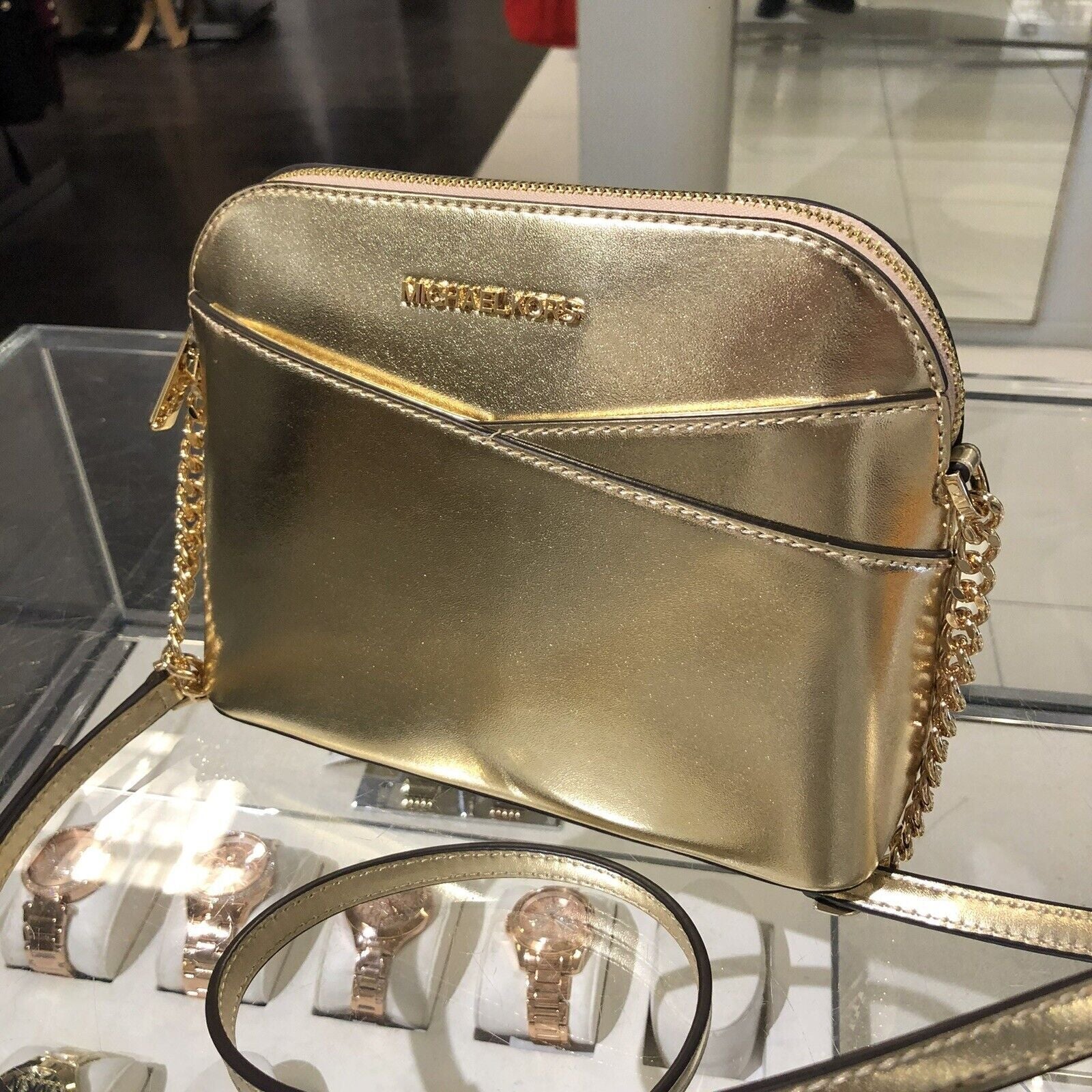Michael Kors Lady PVC or Leather Crossbody Bag Handbag Messenger Purse Shoulder - thewrightstore