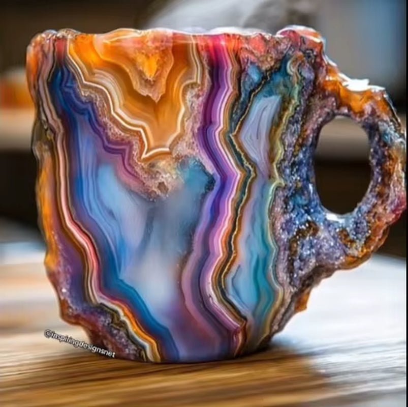 Mineral Crystal Coffee Mugs Resin Gift. Mineral Crystal Coffee Mugs Tumbler - thewrightstore