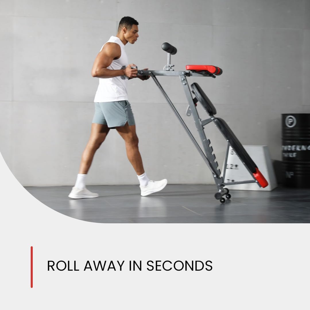 Multi - Functional FID Weight Bench for Full All - In - One Body Workout – Hyper Back Extension, Roman Chair, Adjustable Ab Sit up Bench, Incline Decline Bench, Flat Bench - thewrightstore