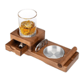 Multifunction Cigar & Whiskey Gift Set Stand with Ashtray and Drawer - thewrightstore
