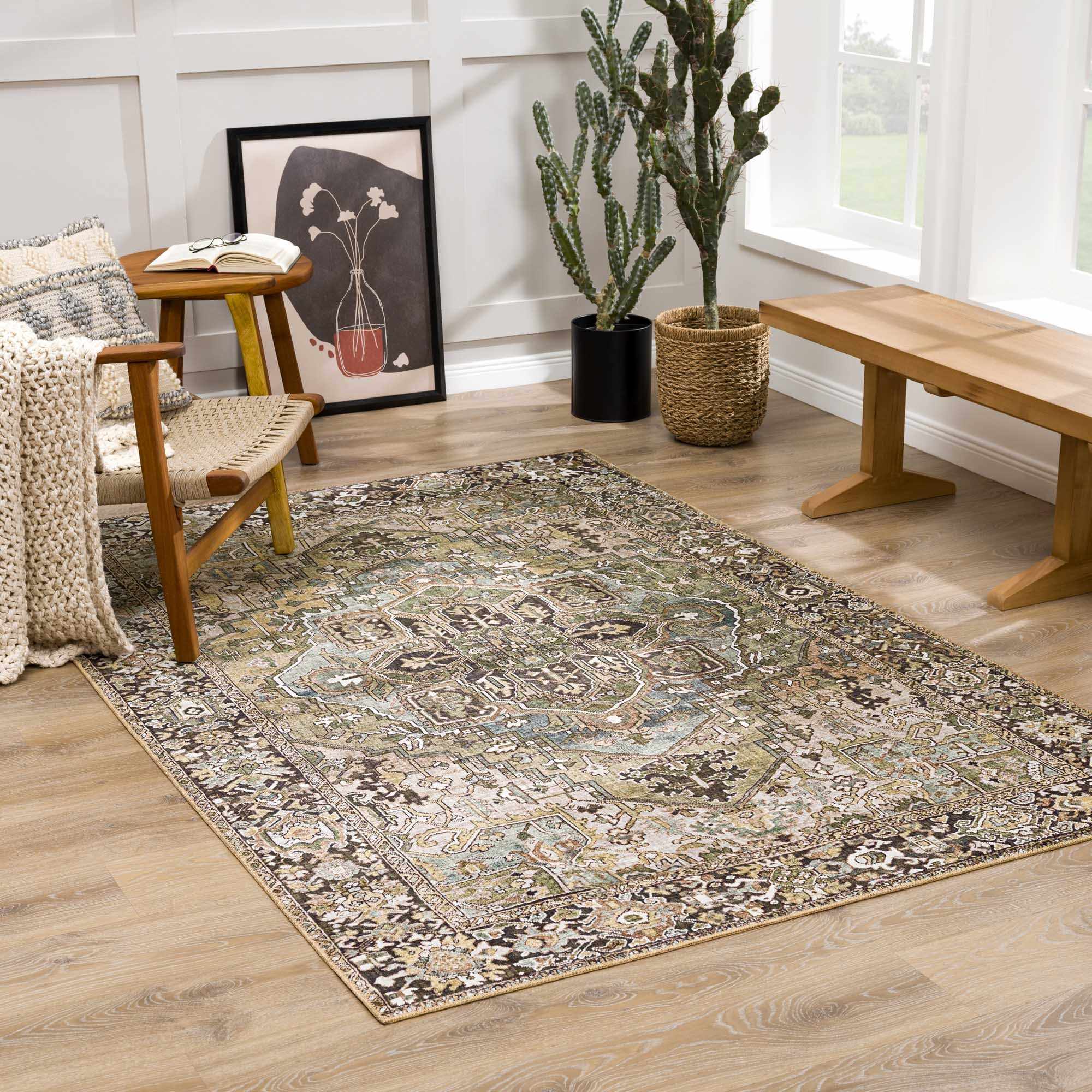 Neyland Sage Green Area Rug - thewrightstore