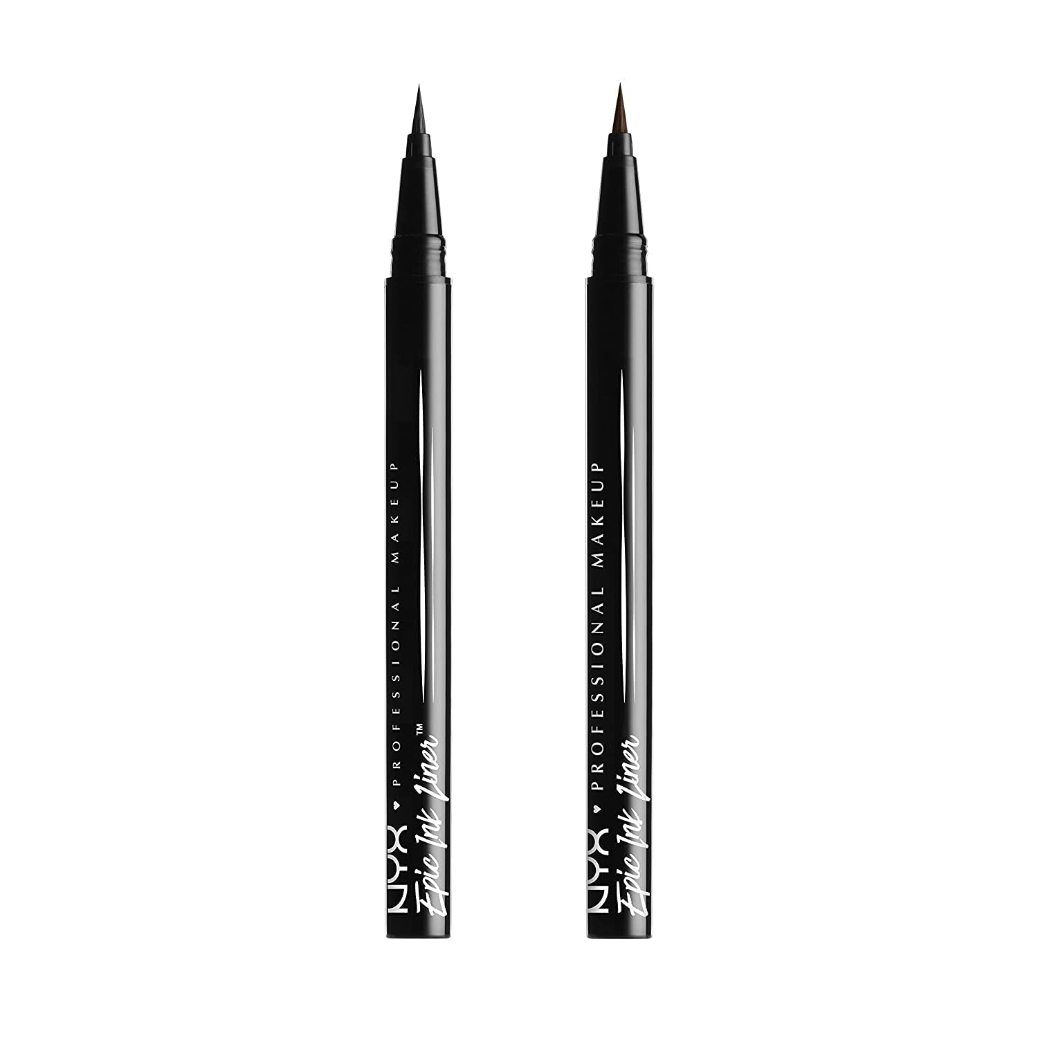 NYX Professional Makeup Epic Ink Liner - Waterproof Liquid Eyeliner in Black (Set of 2), Vegan Formula - thewrightstore