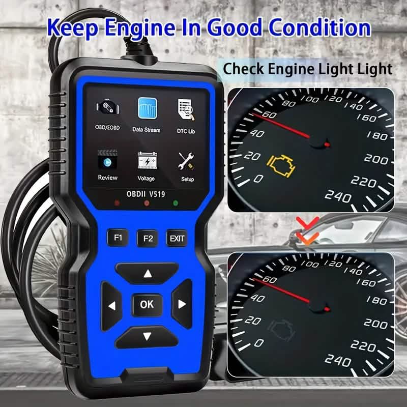 OBD2 Engine Diagnostic Tool – Universal Code Reader (Blue) - thewrightstore