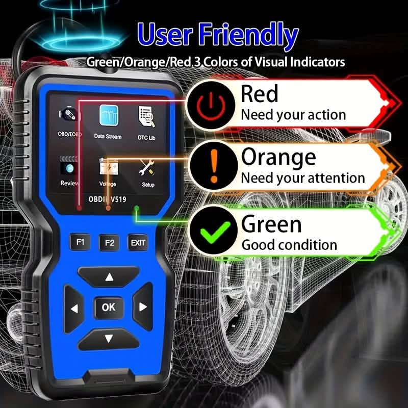 OBD2 Engine Diagnostic Tool – Universal Code Reader (Blue) - thewrightstore