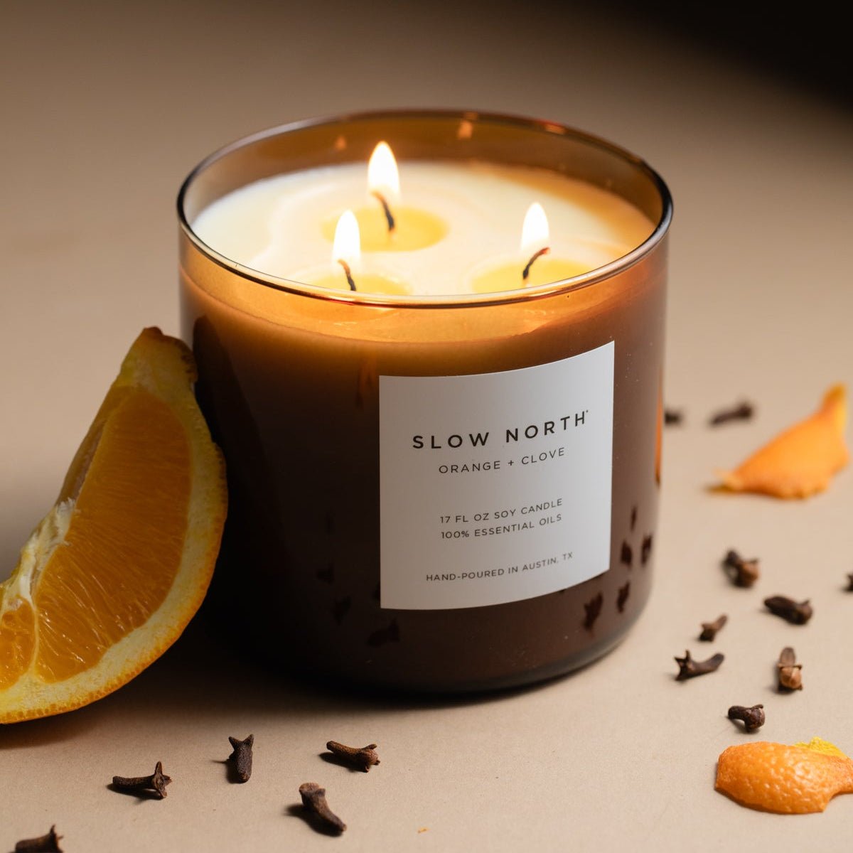 Orange + Clove - Signature 3 - Wick Candle - thewrightstore