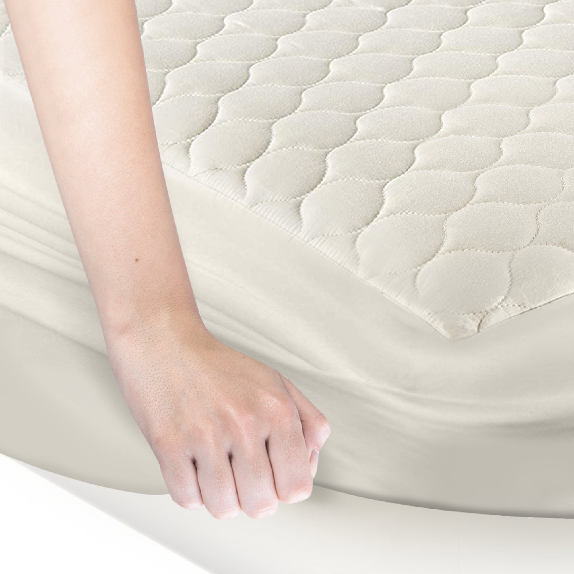 Organic Cotton Quilted Mattress Pad Protector - thewrightstore