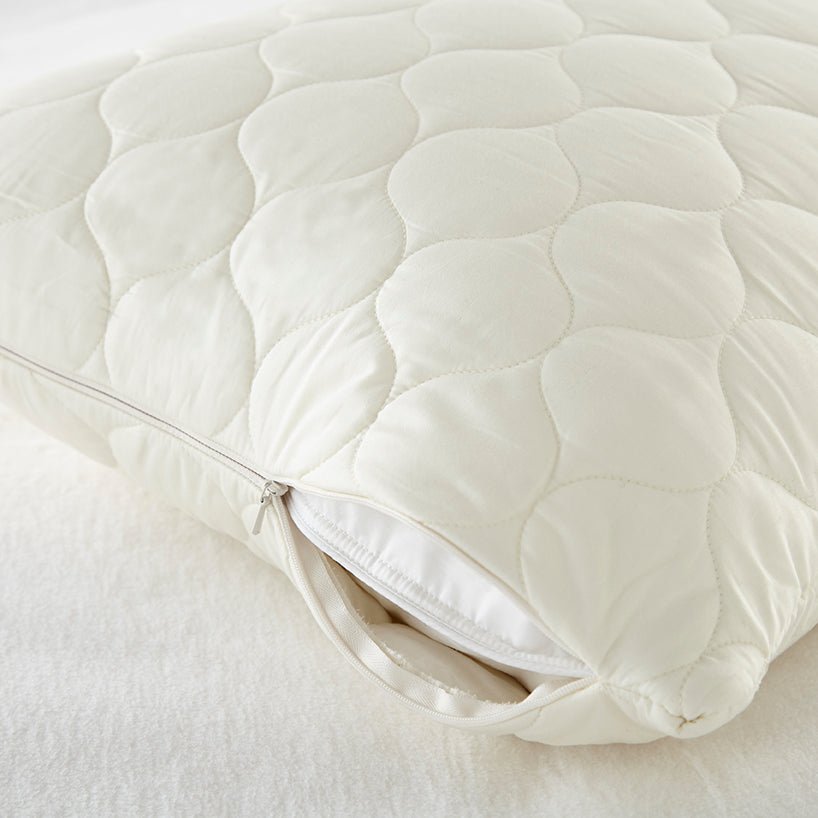 Organic Cotton Quilted Pillow Protectors - thewrightstore