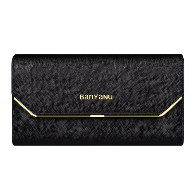 Original Genuine Leather Wallet for Women Luxury Designer Women'S Wallets Long Clutch RFID Purses Women Card Holder Handbag - thewrightstore